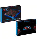COOLCOLD 17inch Gaming Laptop Cooler and Stand with Six LED Quite Fast Fans at 2600RPM - also Display Screen and Two USB Port