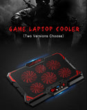 COOLCOLD 17inch Gaming Laptop Cooler and Stand with Six LED Quite Fast Fans at 2600RPM - also Display Screen and Two USB Port
