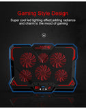 COOLCOLD 17inch Gaming Laptop Cooler and Stand with Six LED Quite Fast Fans at 2600RPM - also Display Screen and Two USB Port