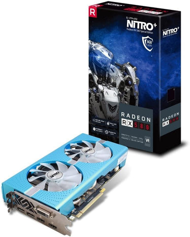 Sapphire Radeon RX 580 NITRO+ Special Edition 8 GB GDDR5 2xDP/2xHDMI/DVI-D Graphics Card - Blue