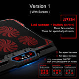 COOLCOLD 17inch Gaming Laptop Cooler and Stand with Six LED Quite Fast Fans at 2600RPM - also Display Screen and Two USB Port