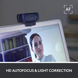 Logitech C920 HD Pro Webcam, Full HD 1080p/30fps