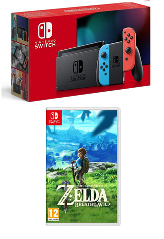Nintendo Switch (Neon Red/Neon blue) + The Legend of Zelda: Breath of the Wild