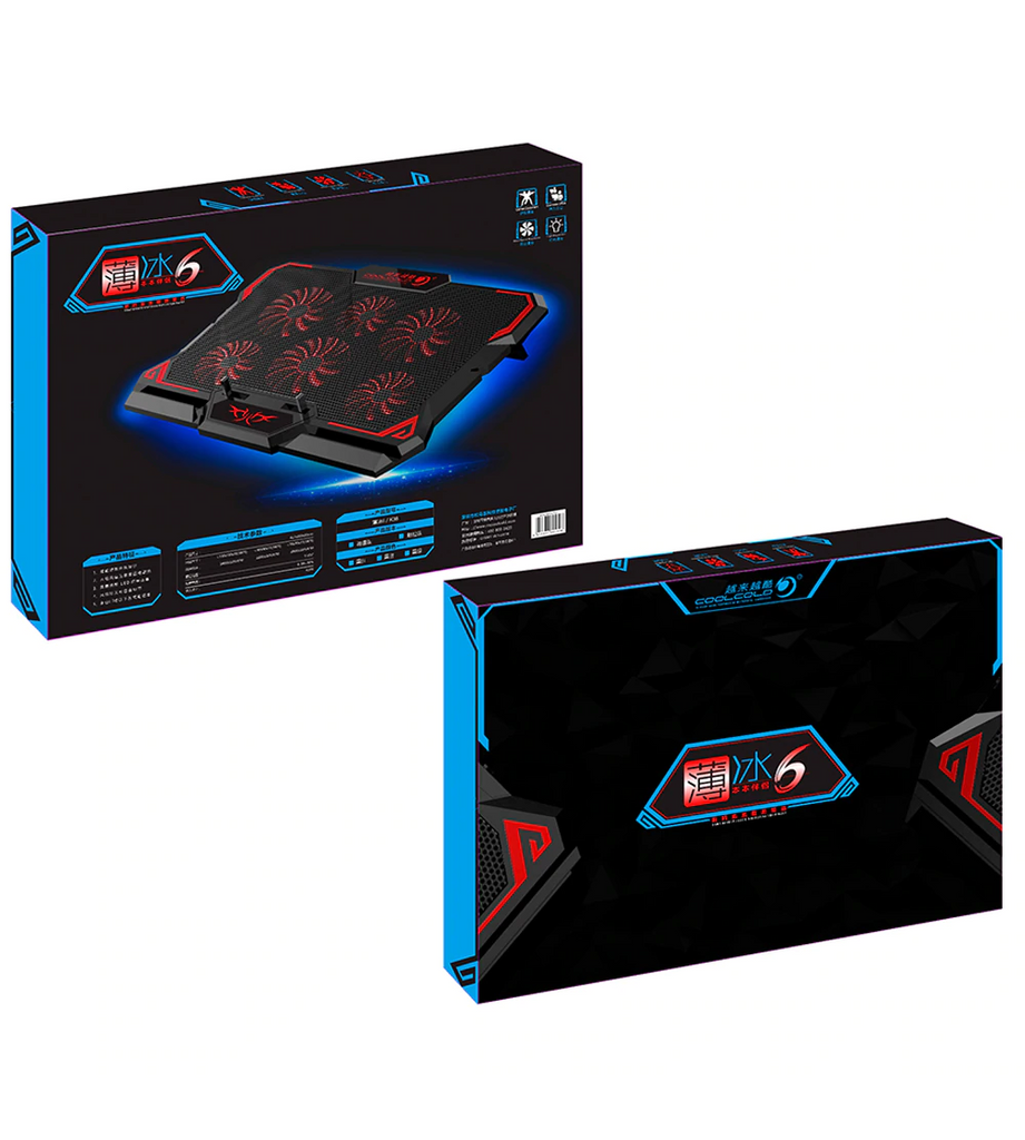 Coolcold 17inch Gaming Laptop Cooler And Stand With Six Led Quite Fast Staraxe 6036